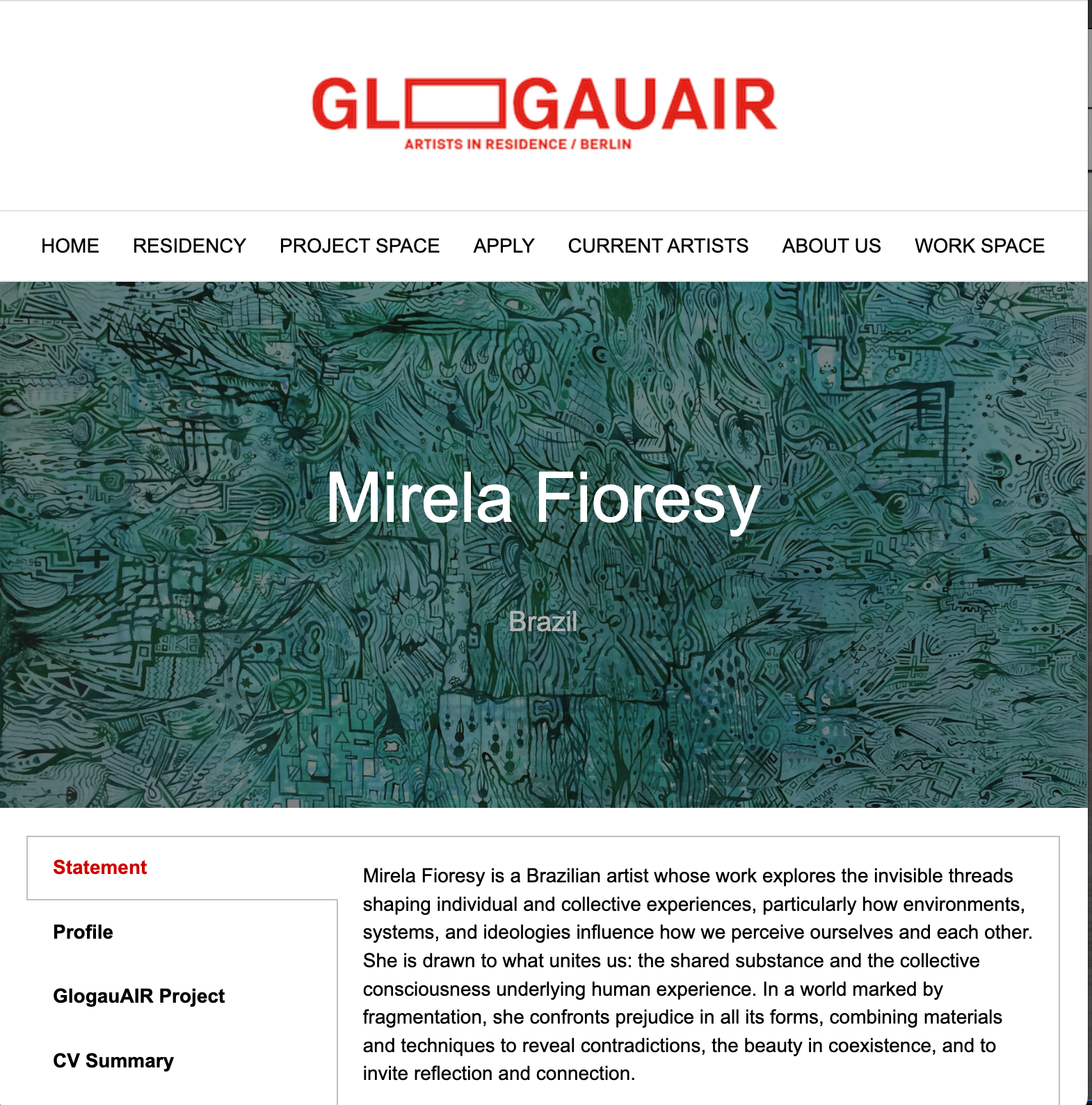 Berlin Art Residency: Mirela Fioresy at GlogauAir Online Program